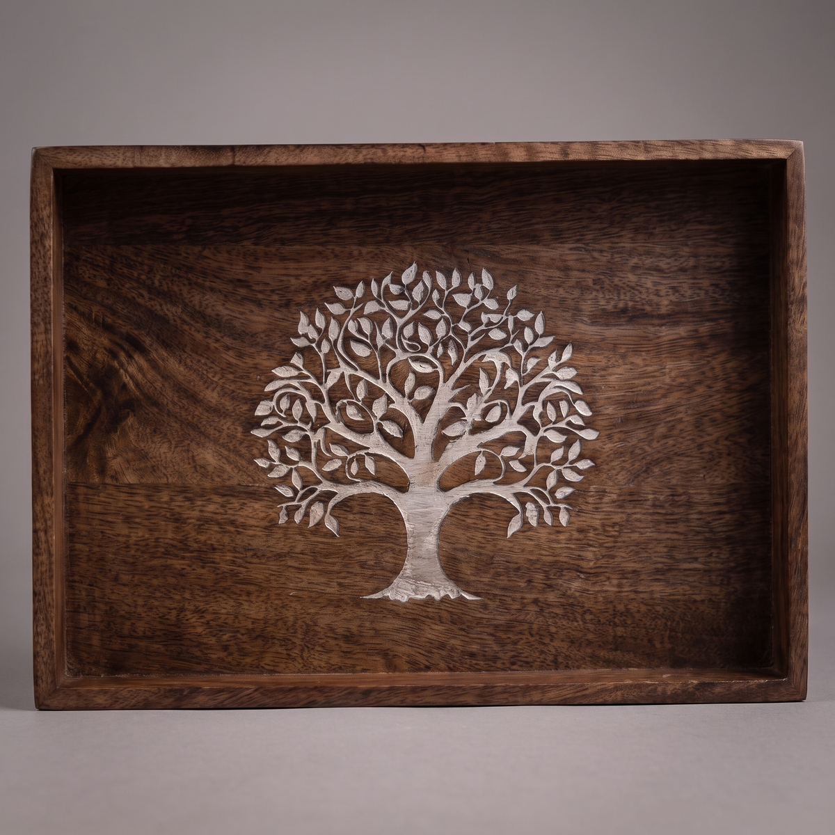 White Tree of Life rectangular trays (set of 2 sizes)