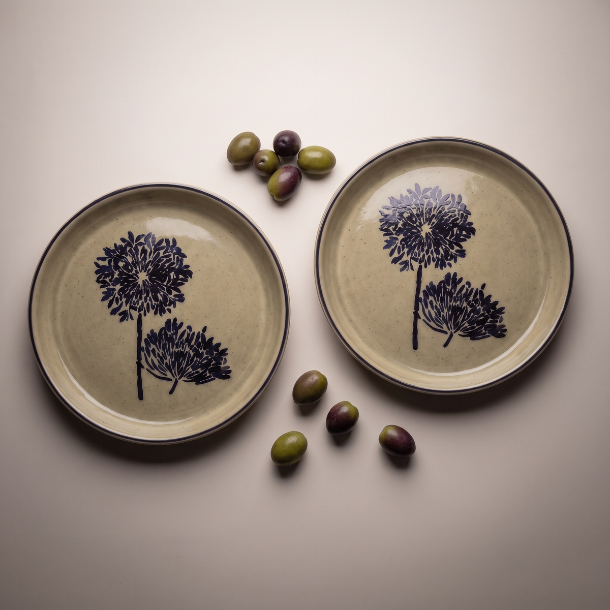 Olive & Dandelion cocktail plates (set of 2)