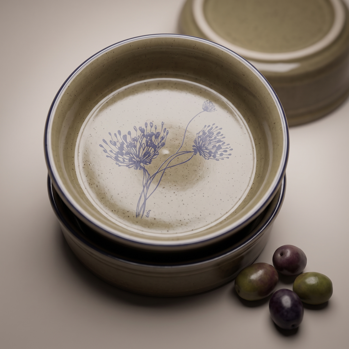 Olive & Dandelion tapas plates (set of 4)