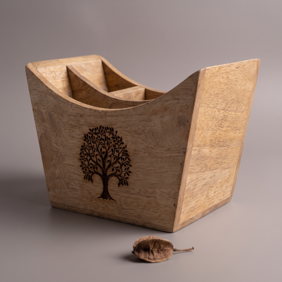 Black Tree of Life cutlery caddy