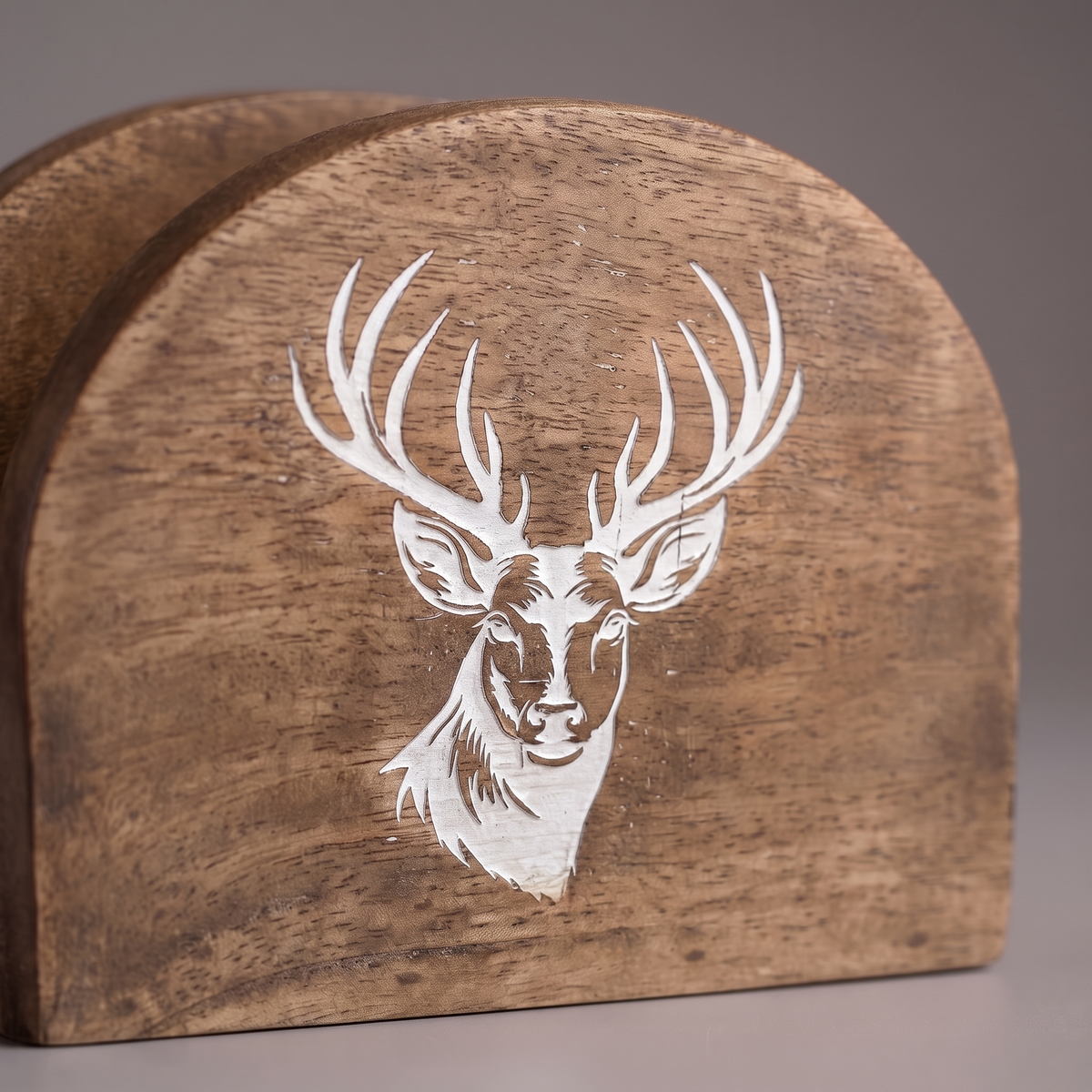 White Reindeer napkin stand