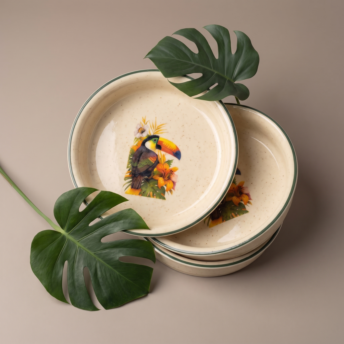 Tropical tapas plates (set of 4)