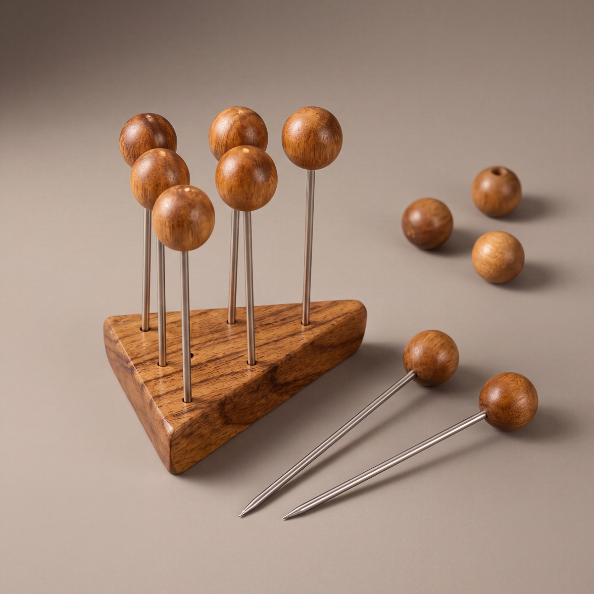 Wood olive picks