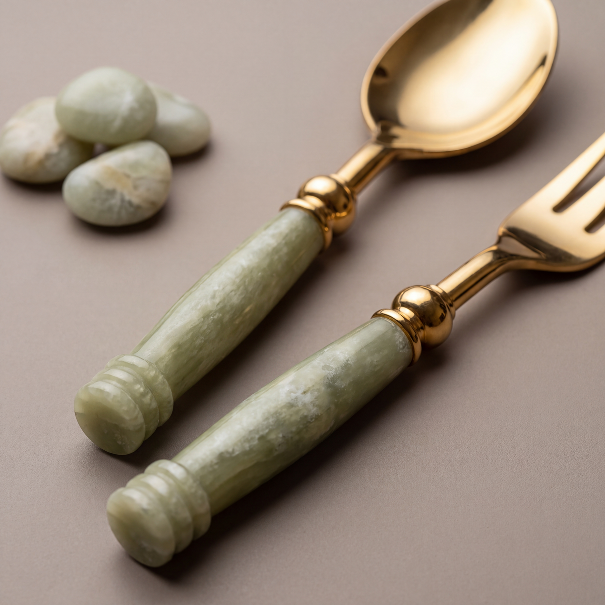 Jade cocktail forks (set of 6)