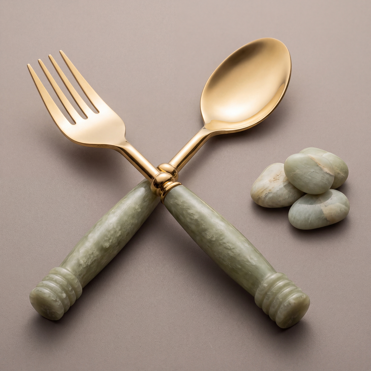 Jade dinner spoons & forks (set of 12)