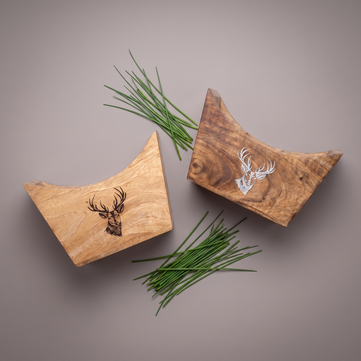 White Reindeer cutlery caddy