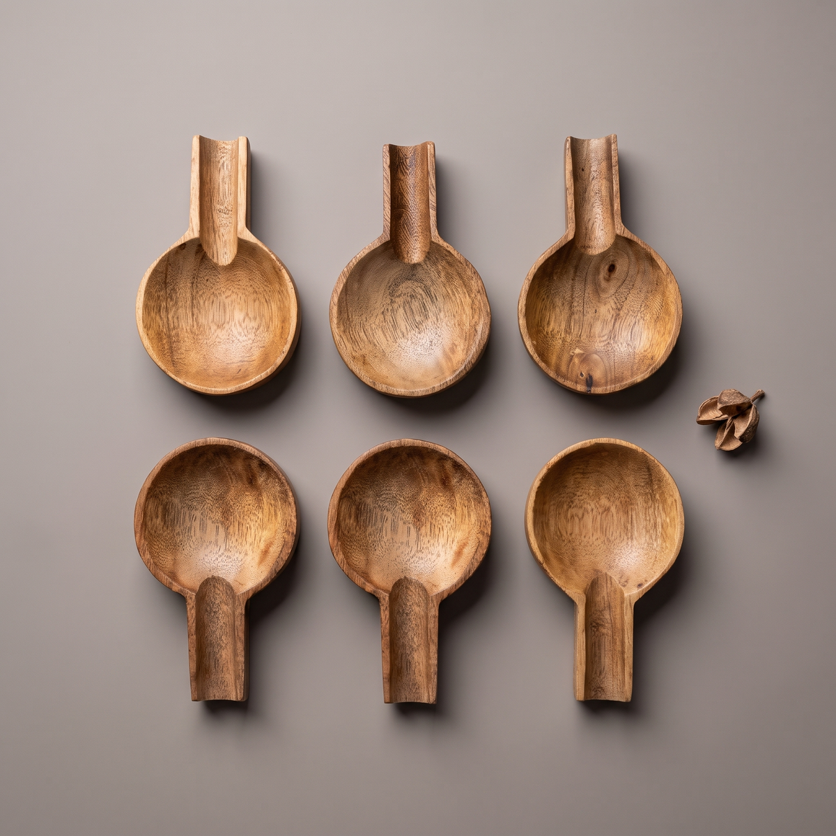 Wooden spoon rests for cutlery (set of 6)