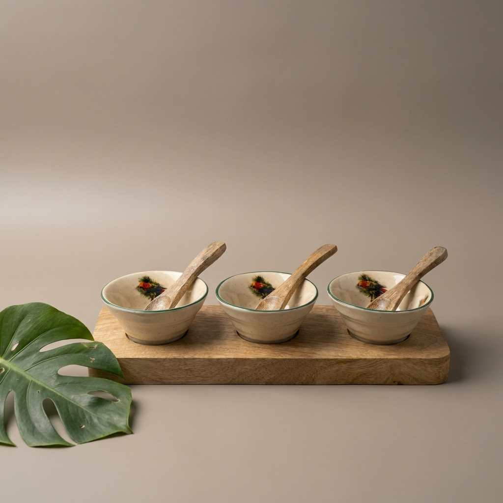 Tropical triple dip tray