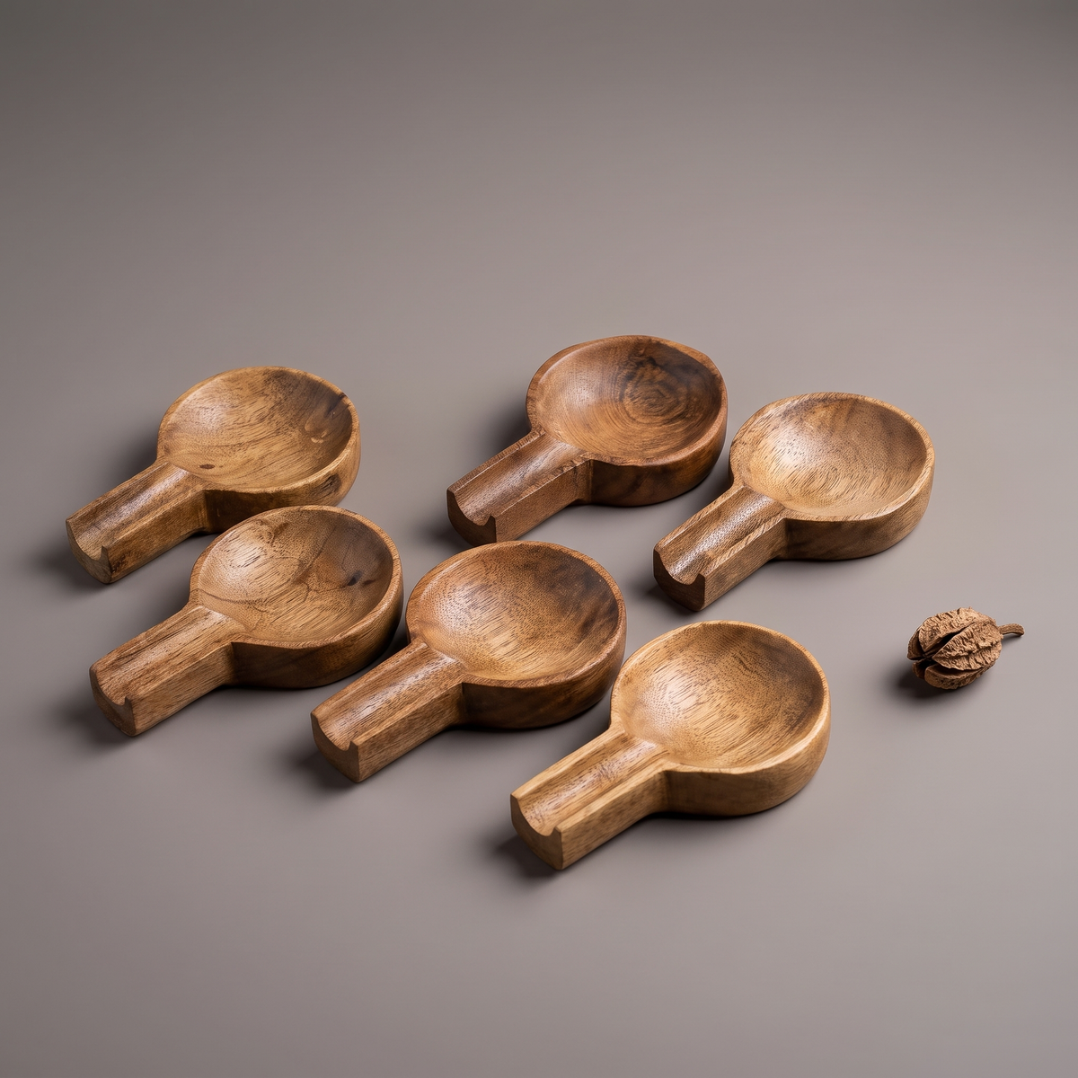 Wooden spoon rests for cutlery (set of 6)