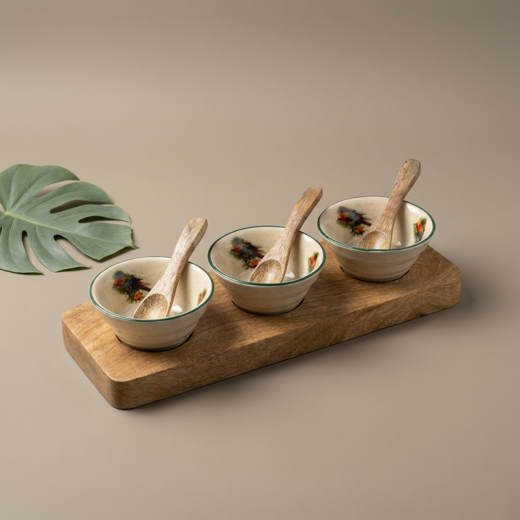 Tropical triple dip tray