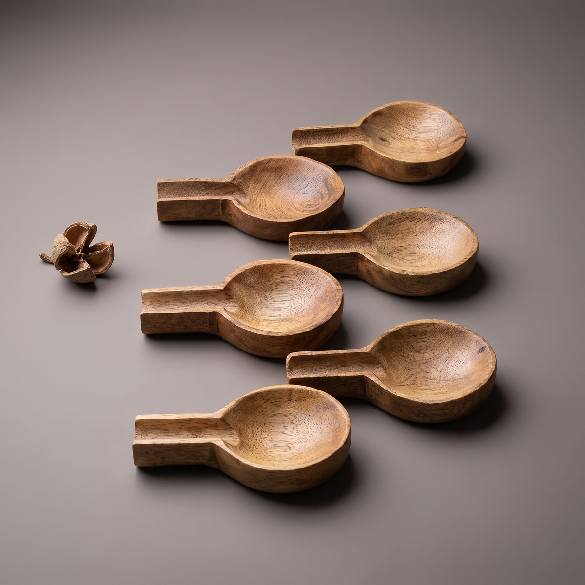 Wooden spoon rests for cutlery (set of 6)