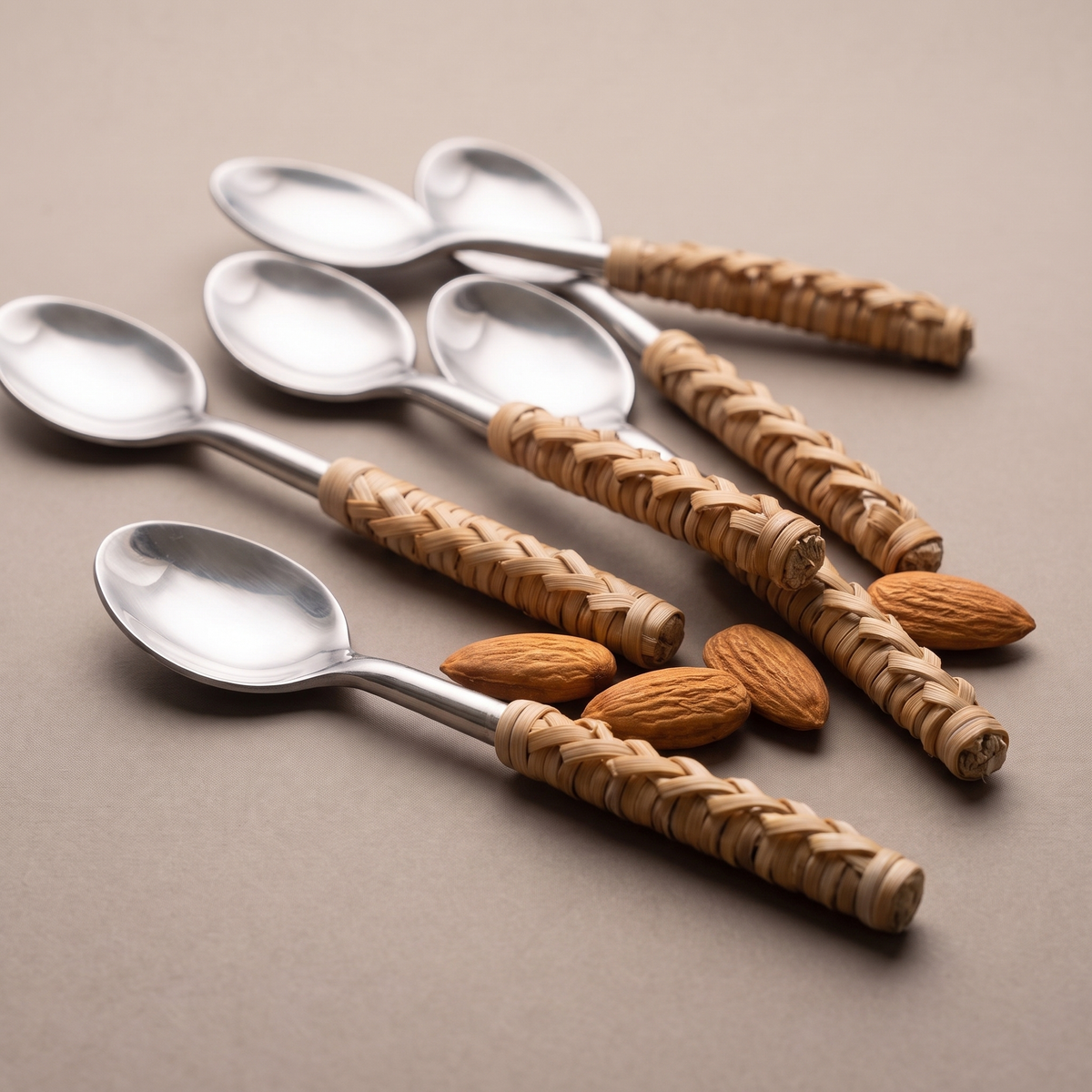Rattan coffee spoons (set of 6)