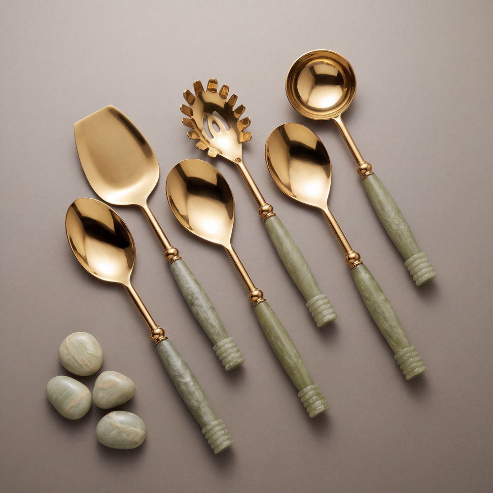 Jade serving set of 6