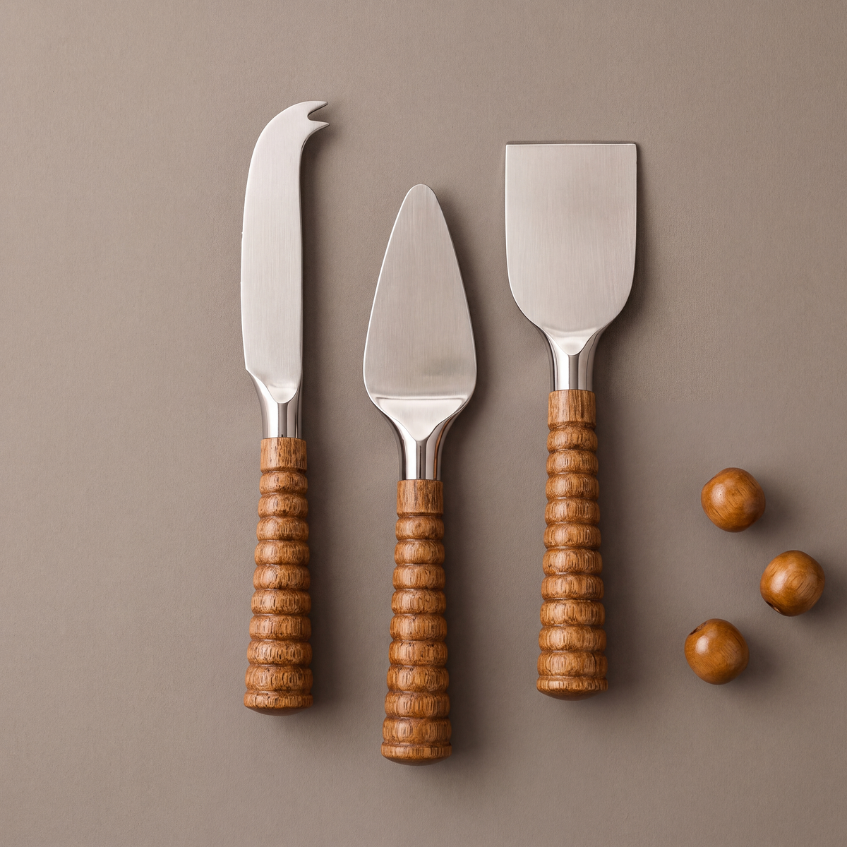 Wood cheese knife (set of 3)