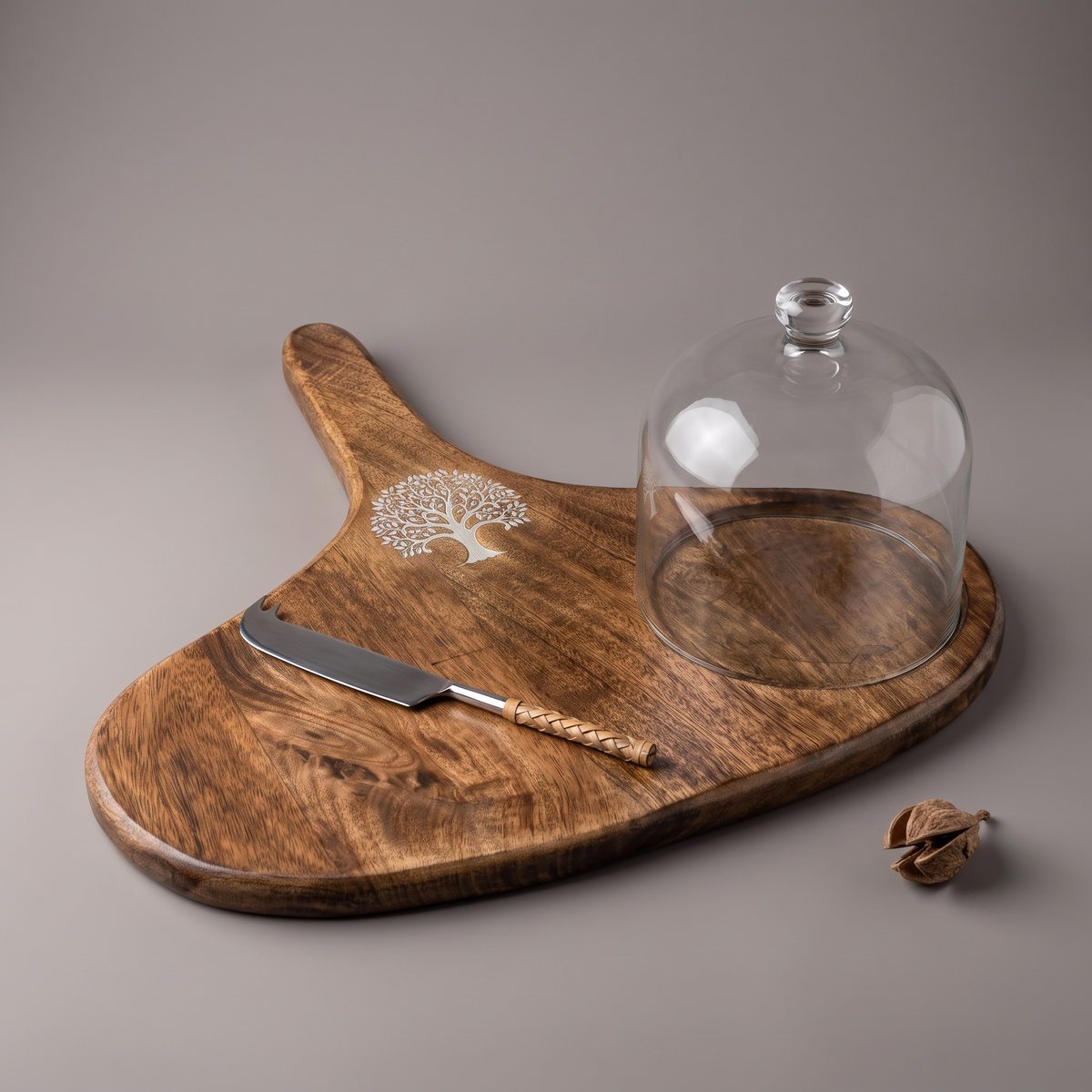 White Tree of Life cheese platter (single glass dome)