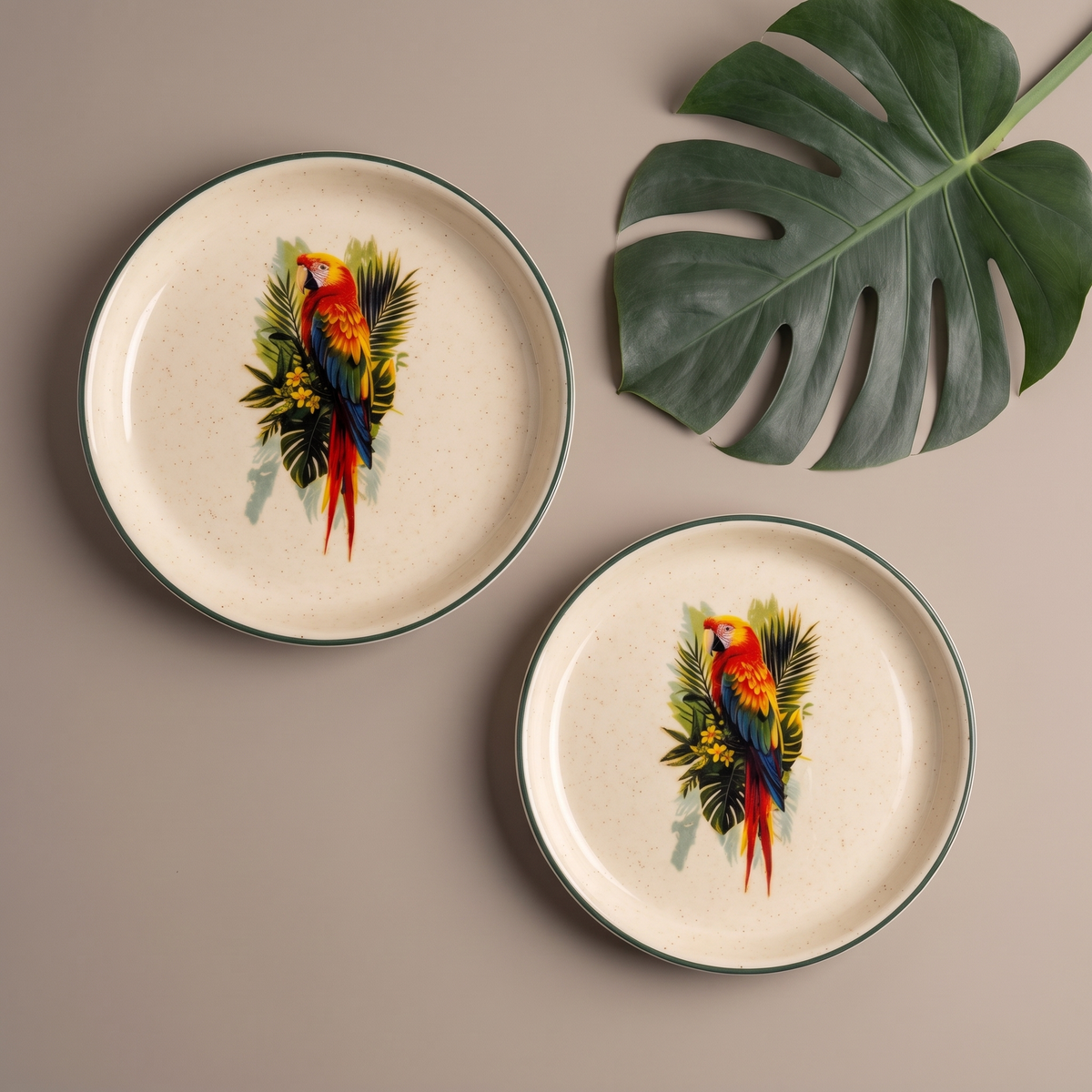 Tropical cocktail plates (set of 2)