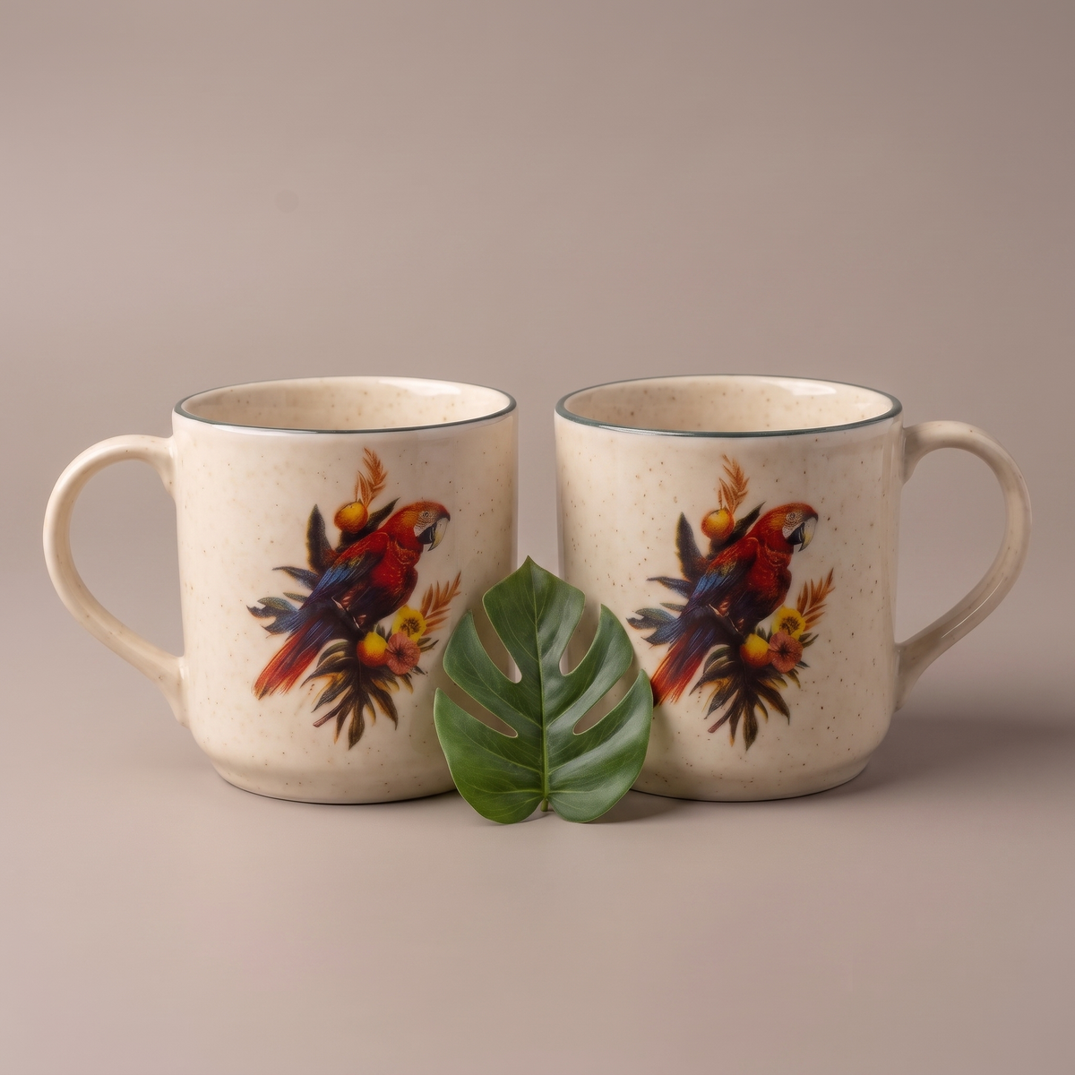 Tropical coffee mugs (set of 2)