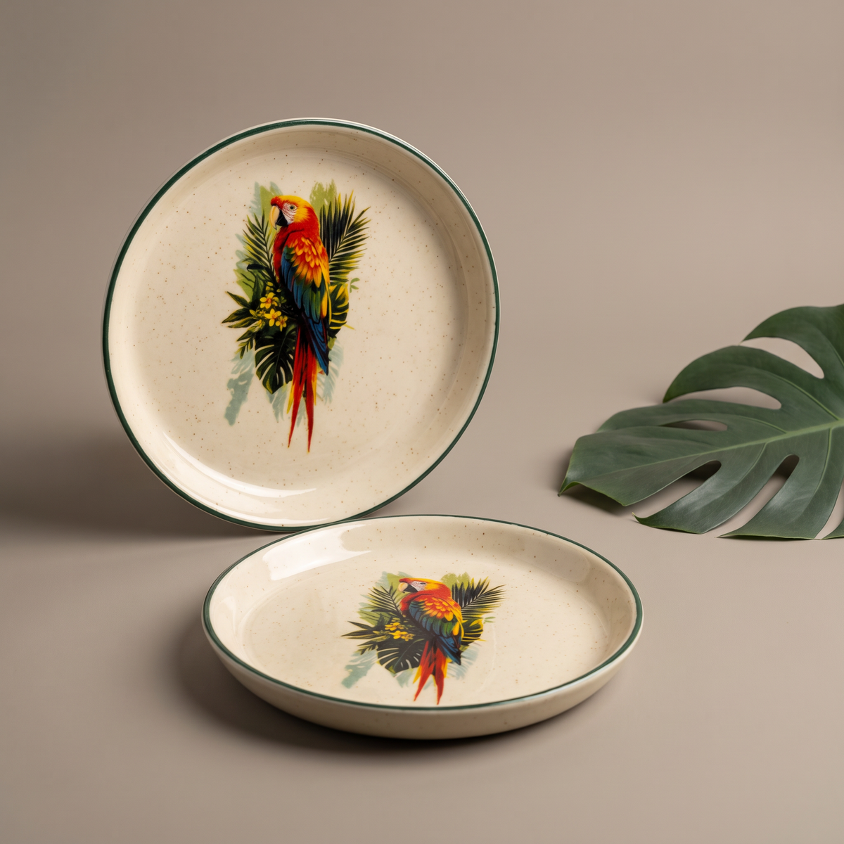 Tropical cocktail plates (set of 2)
