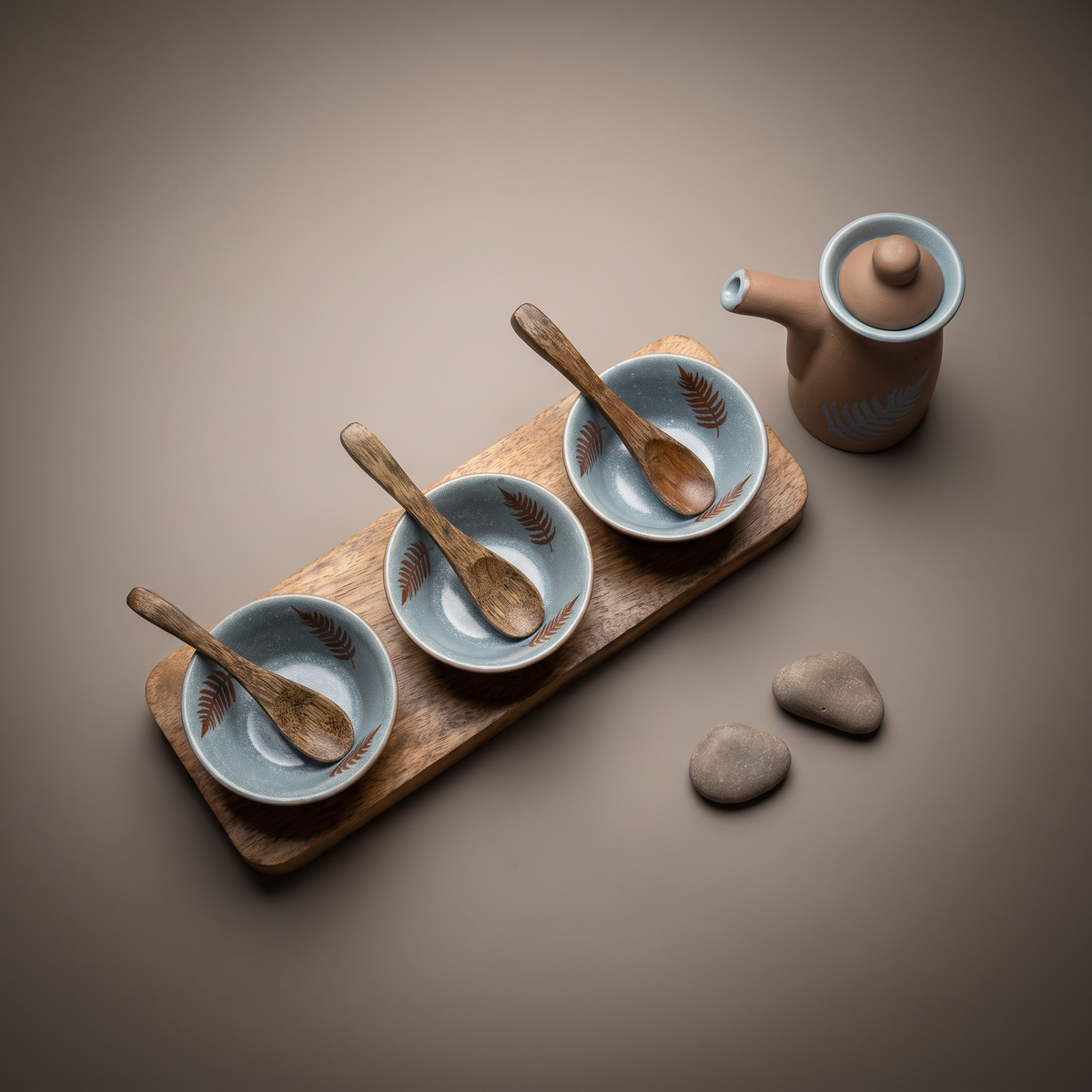 Dual Tone triple dip tray