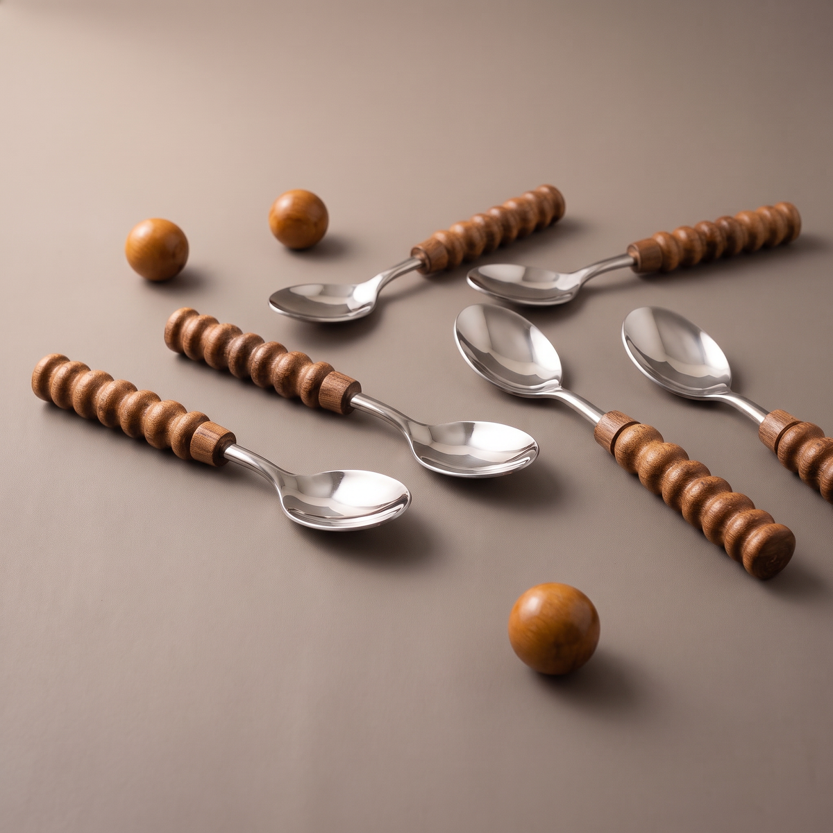 Wood coffee spoons (set of 6)