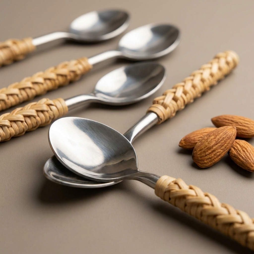 Rattan coffee spoons (set of 6)