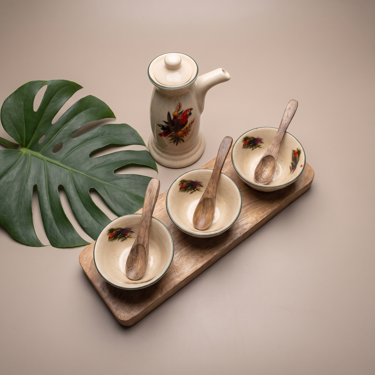 Tropical triple dip tray