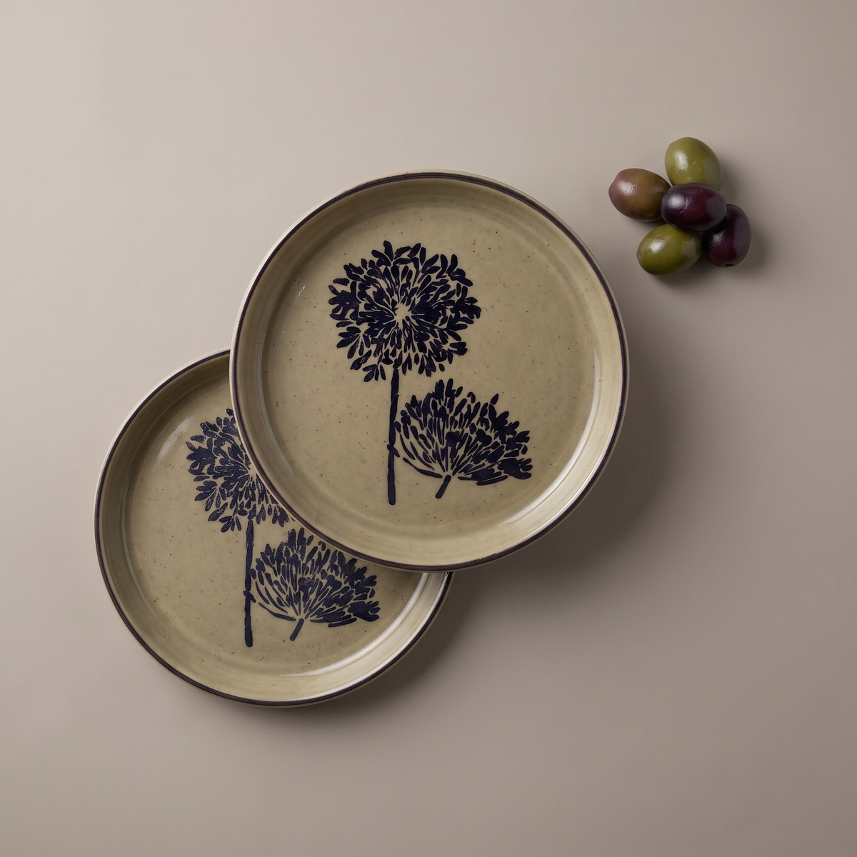 Olive & Dandelion cocktail plates (set of 2)