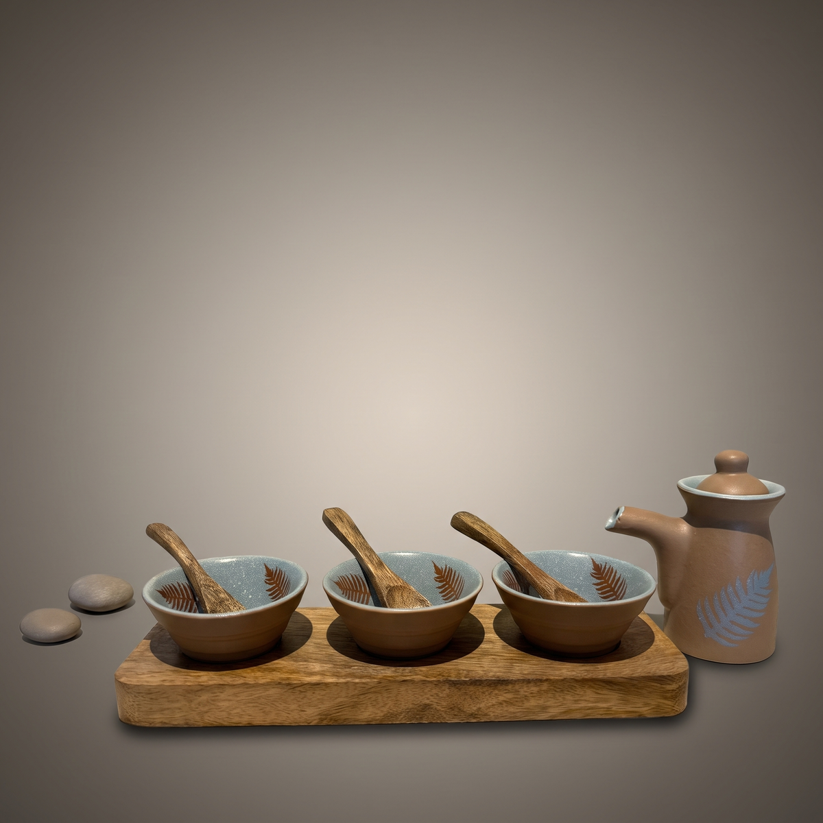 Dual Tone triple dip tray