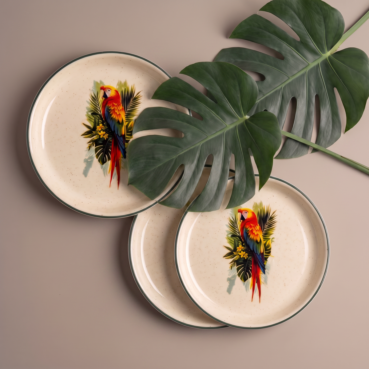 Tropical cocktail plates (set of 2)