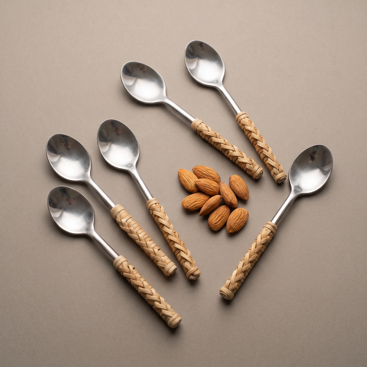 Rattan coffee spoons (set of 6)