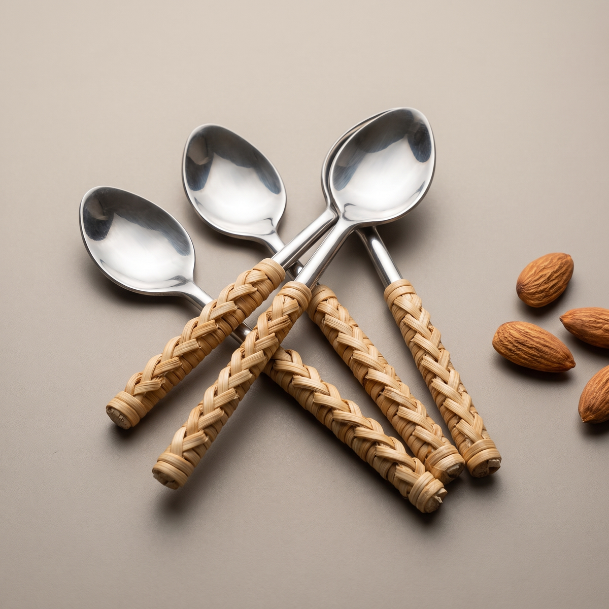 Rattan coffee spoons (set of 6)