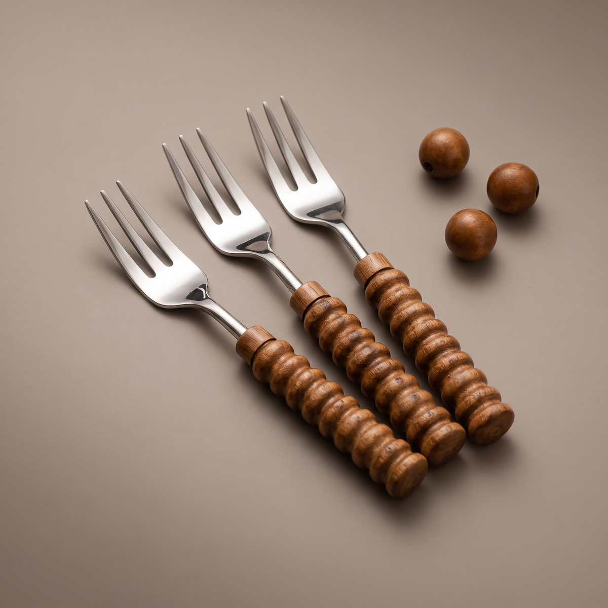 Wood cocktail forks (set of 6)