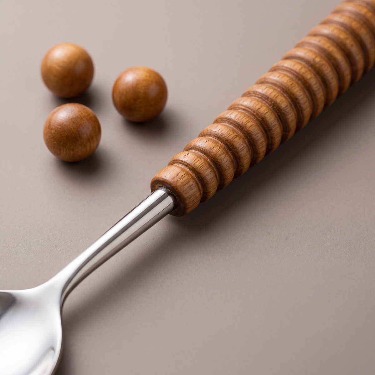 Wood serving set of 6