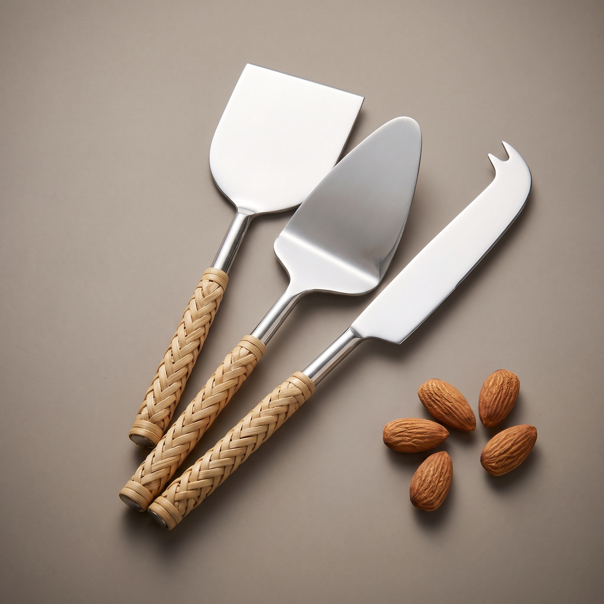Rattan cheese knife (set of 3)